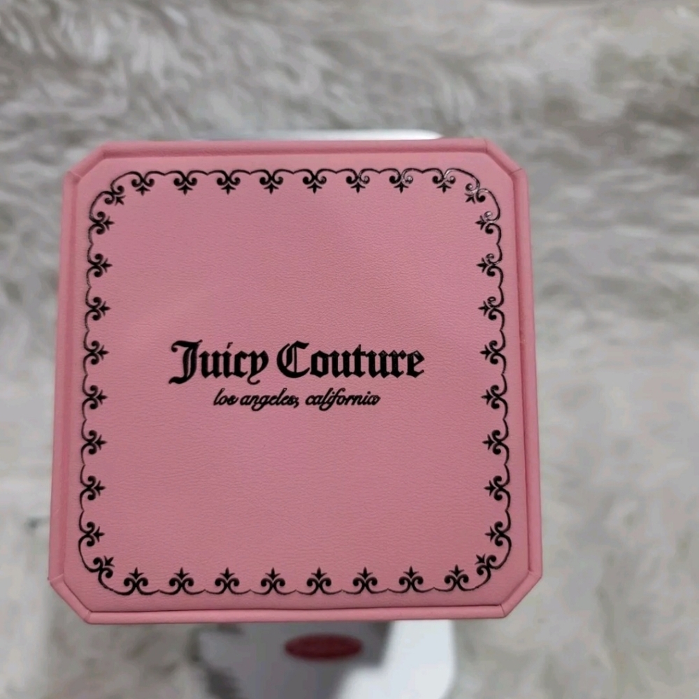 Juicy Couture Gold Tone Hanging Charm Watch . Hot Pink Heart Shaped Beze… - Picture 4 of 4